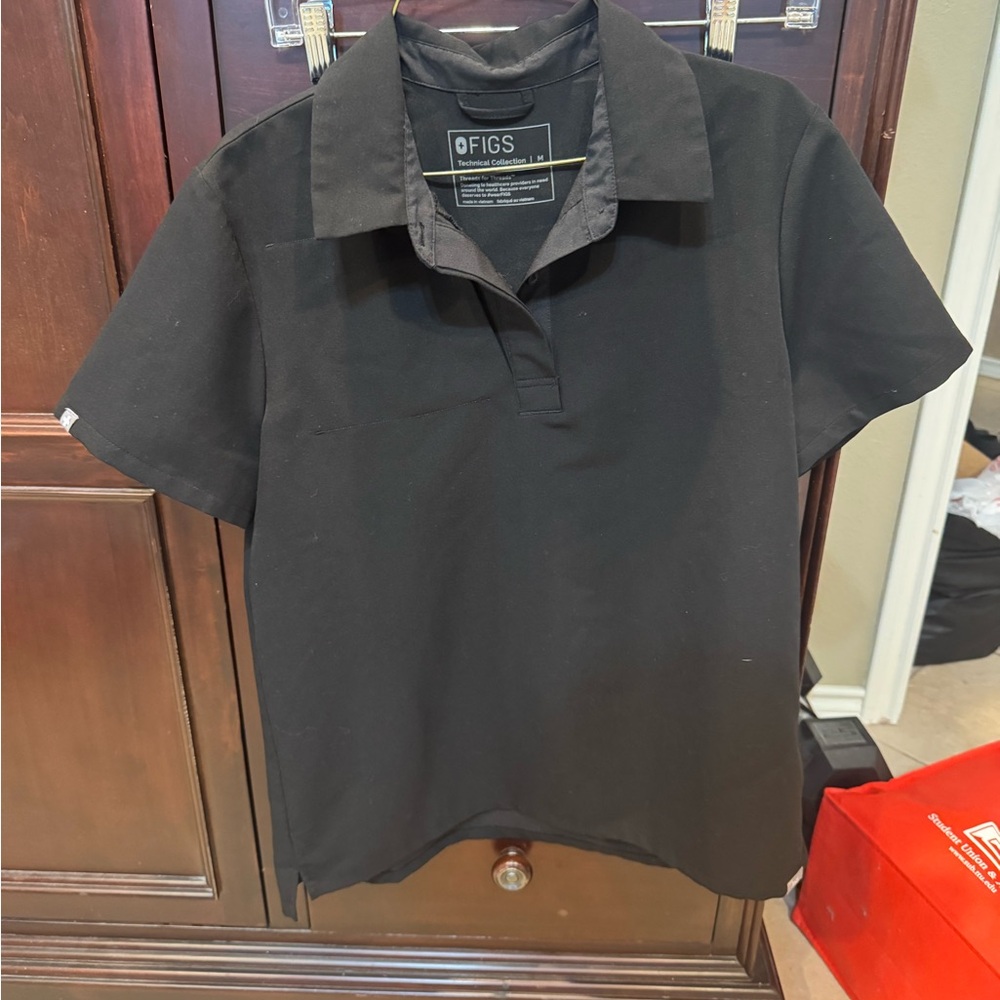 Figs Lima Scrub Top Medium Black